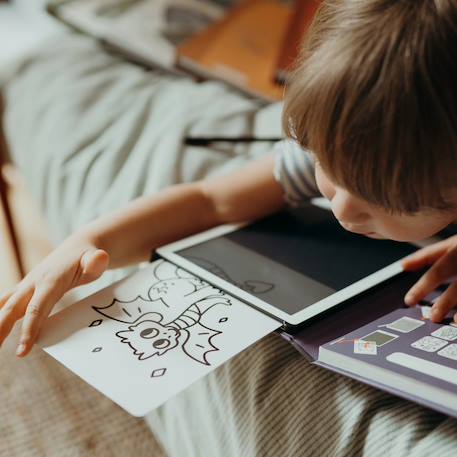 Kidydraw-mini tablette à dessin Bleu 3 - vertbaudet enfant 