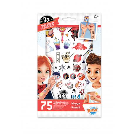 75 tattoos lavables manga kawaï Blanc 1 - vertbaudet enfant 