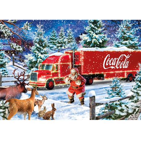 Puzzle camion de noël coca cola 1000 pcs Rouge 3 - vertbaudet enfant 