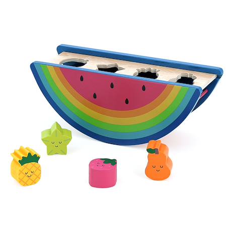 Boite à formes pastèque Bleu 1 - vertbaudet enfant 