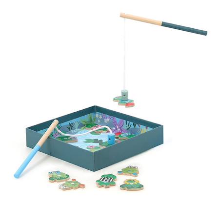 Pêche à la ligne magnétique grenouilles Bleu 2 - vertbaudet enfant 