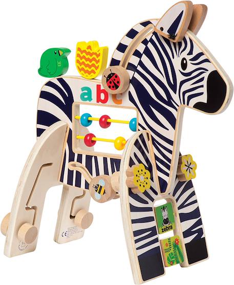 Jouet d'activité zèbre safari Beige 2 - vertbaudet enfant 