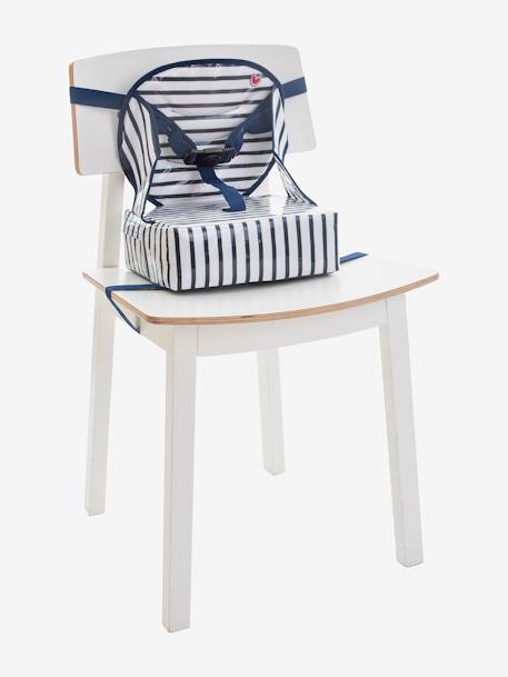 Rehausseur de chaise Easy up BABY TO LOVE gris étoiles+marron imprimé+rayé bleu 15 - vertbaudet enfant 
