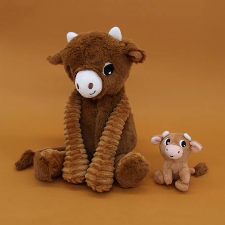 Peluche vache maman et son bébé marron Marron 3 - vertbaudet enfant 