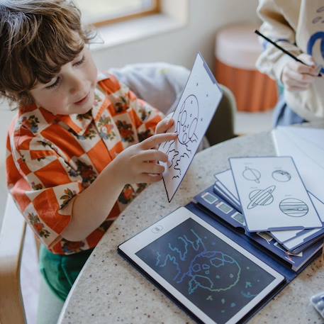 Kidydraw-mini tablette à dessin Bleu 6 - vertbaudet enfant 