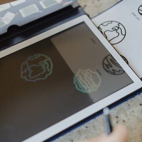 Kidydraw-mini tablette à dessin Bleu 5 - vertbaudet enfant 