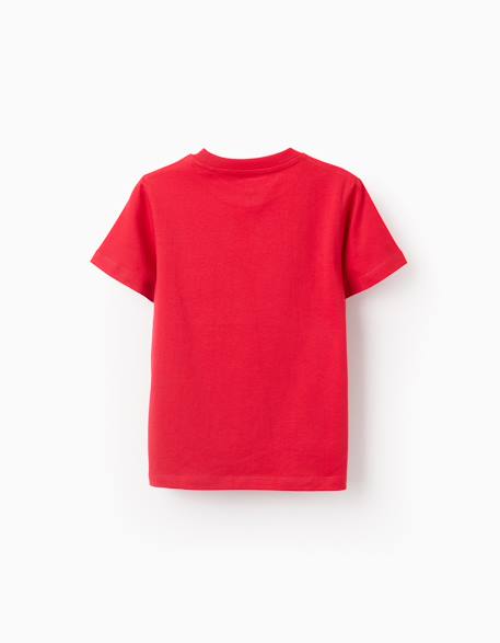 Pack 2 t-shirts en coton Blanc+Bleu foncé+Rouge 10 - vertbaudet enfant 