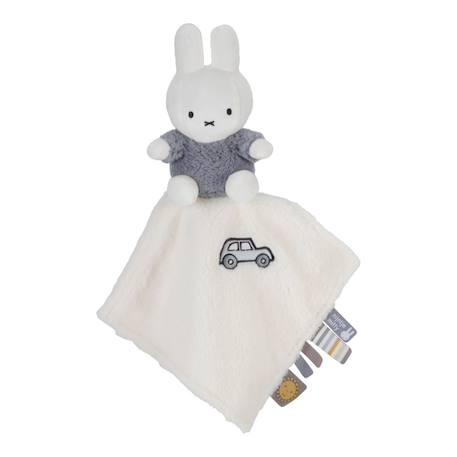 Doudou plat  miffy - fluffy Bleu et blanc+Rose 2 - vertbaudet enfant 