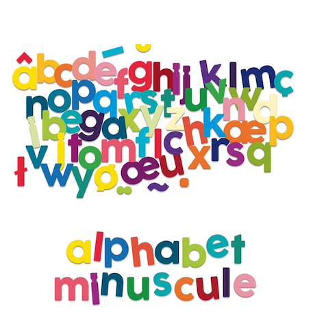 Magnets alphabet minuscule 80 pcs Beige 3 - vertbaudet enfant 