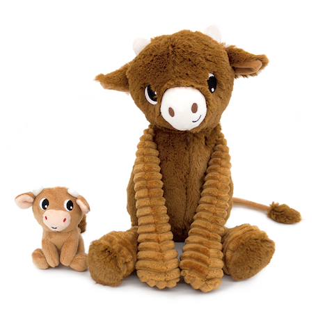 Peluche vache maman et son bébé marron Marron 2 - vertbaudet enfant 