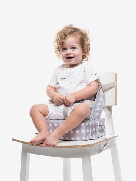 Rehausseur de chaise Easy up BABY TO LOVE gris étoiles+marron imprimé+rayé bleu 2 - vertbaudet enfant 