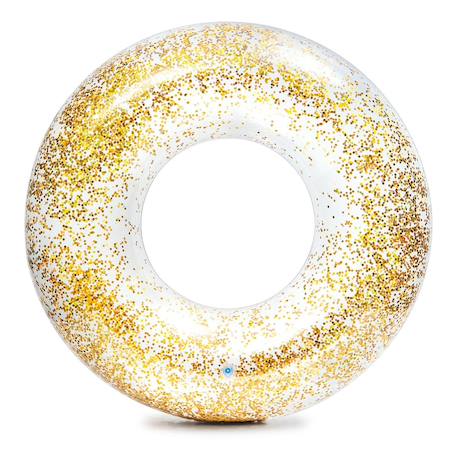 Bouée gonflable glitter 119 cm diam. 1 pc. Rose et doré 4 - vertbaudet enfant 