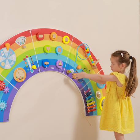Panneau d'activités mural arc-en-ciel Rouge 2 - vertbaudet enfant 