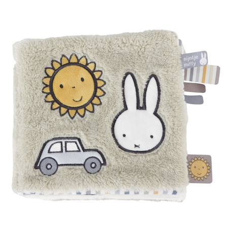 Livre d'éveil en tissu miffy - fluffy Vert-bleu 1 - vertbaudet enfant 
