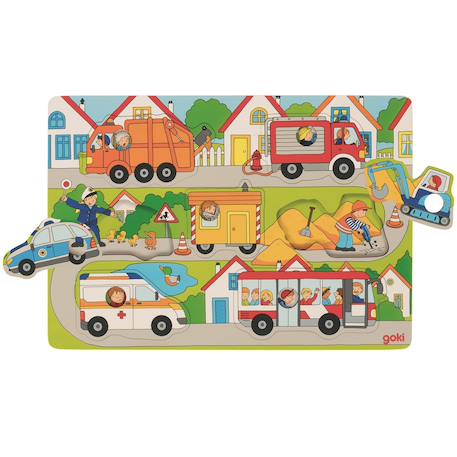Puzzle dans la rue Beige 1 - vertbaudet enfant 