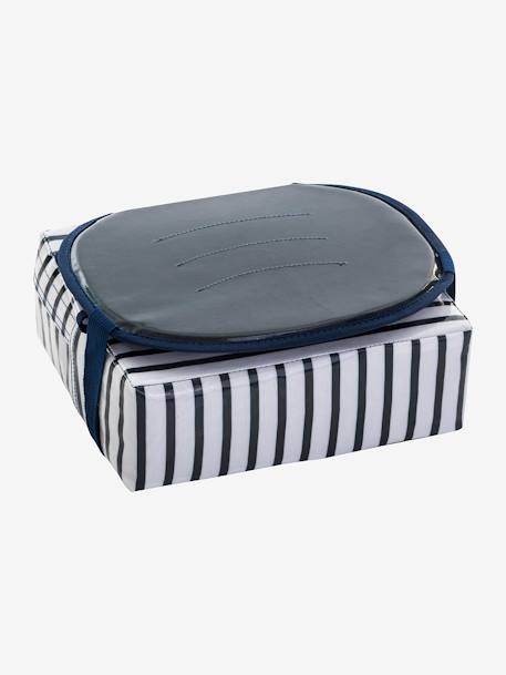 Rehausseur de chaise Easy up BABY TO LOVE gris étoiles+marron imprimé+rayé bleu 16 - vertbaudet enfant 