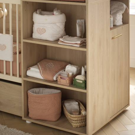 Cape de bain et gant en coton matelassé et éponge - petit coeur Blanc/bleu+Blanc/rose 4 - vertbaudet enfant 