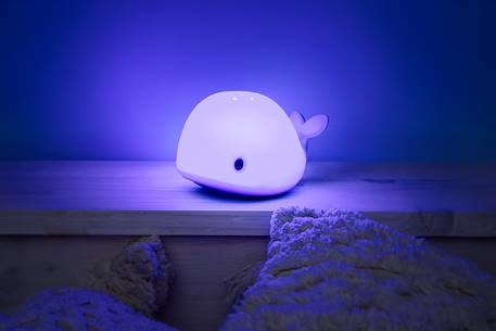 Veilleuse baleine avec télécommande Blanc+Bleu 10 - vertbaudet enfant 