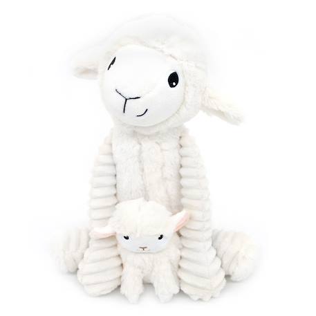 Peluche mouton maman et son bébé blanc Blanc 1 - vertbaudet enfant 