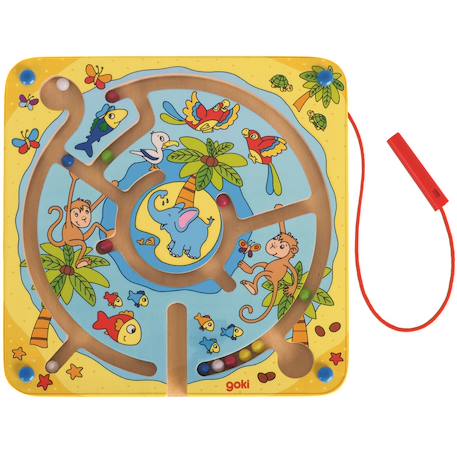 Labyrinthe magnétique - l’ile aux animaux Jaune 1 - vertbaudet enfant 