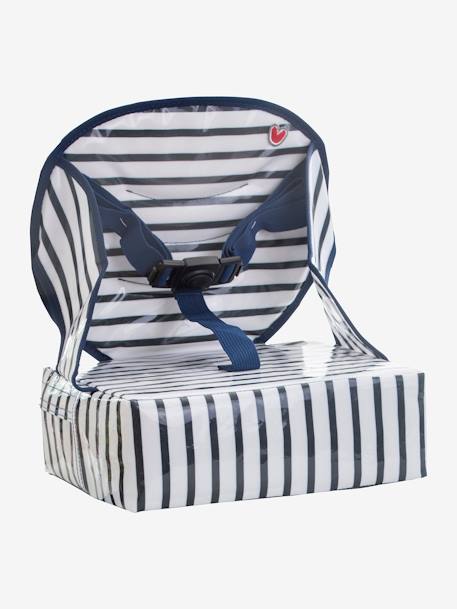 Rehausseur de chaise Easy up BABY TO LOVE gris étoiles+marron imprimé+rayé bleu 12 - vertbaudet enfant 