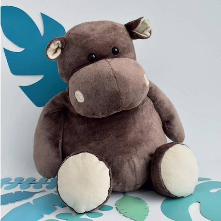 Peluche hippo 23 cm Marron 4 - vertbaudet enfant 