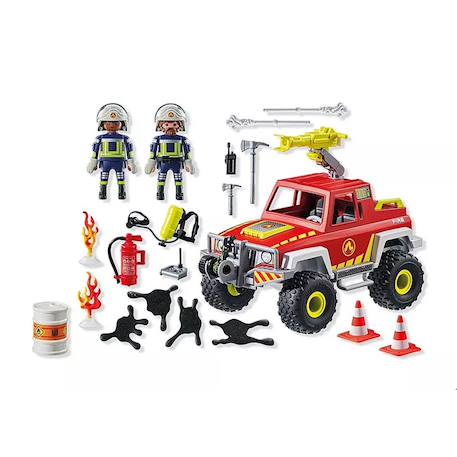 Action heroes véhicule de pompiers avec bidon enflammé 71824 Multicolore 5 - vertbaudet enfant 
