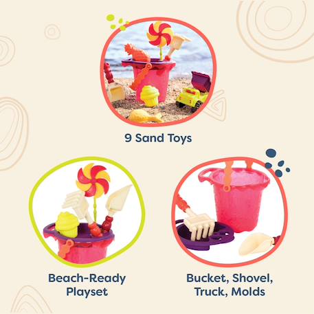 Set de plage rouge Rouge 4 - vertbaudet enfant 