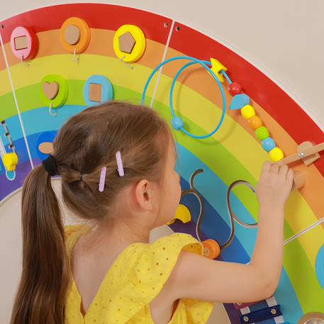 Panneau d'activités mural arc-en-ciel Rouge 5 - vertbaudet enfant 