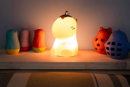 Veilleuse licorne avec télécommande Blanc+Rose 12 - vertbaudet enfant 