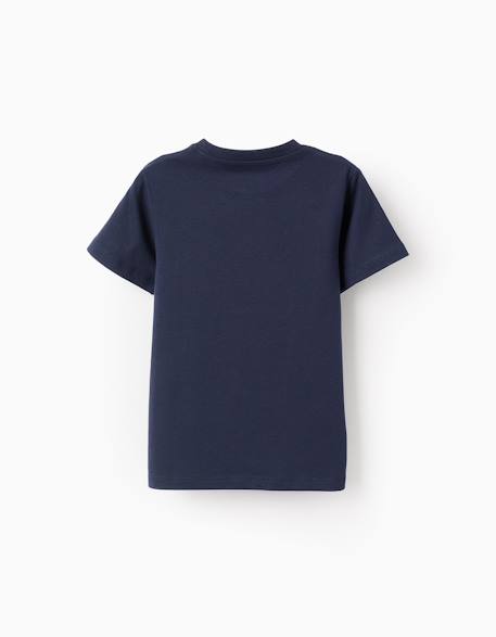 Pack 2 t-shirts en coton Blanc+Bleu foncé+Rouge 6 - vertbaudet enfant 