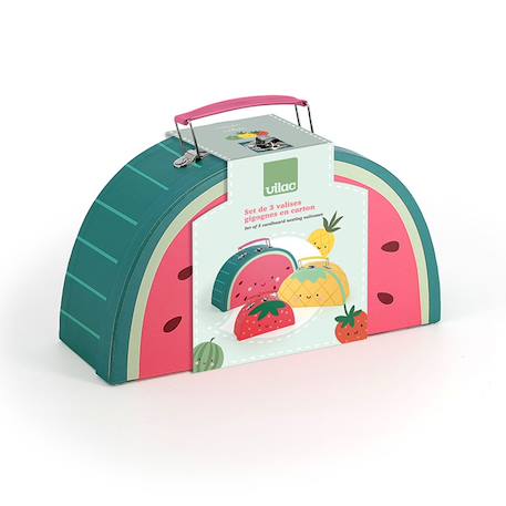 Set de 3 valisettes fruits gourmands Vert 3 - vertbaudet enfant 