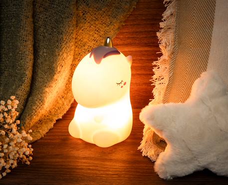 Veilleuse licorne avec télécommande Blanc+Rose 9 - vertbaudet enfant 