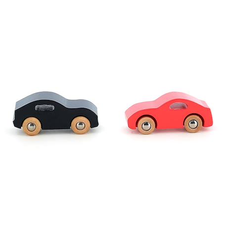 Coffret de 4 voitures en bois super cars Bleu 6 - vertbaudet enfant 