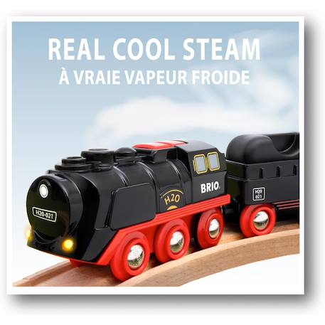 Locomotive à piles à vapeur Noir 2 - vertbaudet enfant 