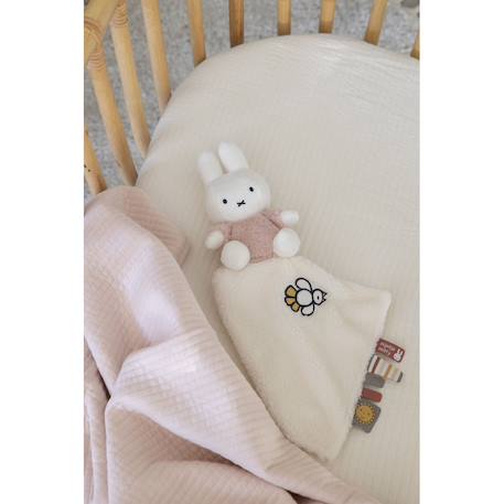 Doudou plat  miffy - fluffy Bleu et blanc+Rose 10 - vertbaudet enfant 