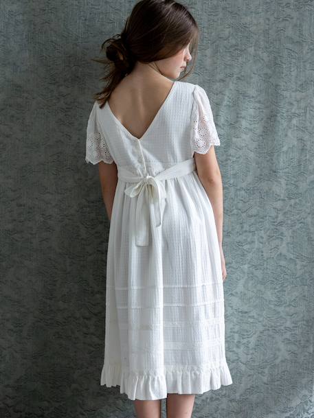 Robe fille jeanne - collection fêtes et mariages Blanc casse 5 - vertbaudet enfant 