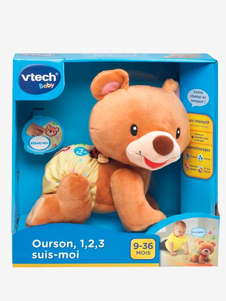 Ourson 123 suis-moi marron 2 - vertbaudet enfant 