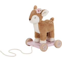 Jouet-Premier âge-Peluche à tirer faon fsc fairy garden