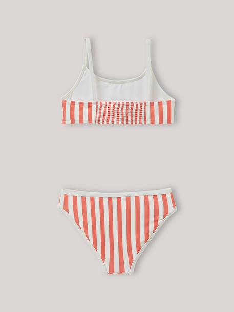 Ensemble Bikini 3 Pièces Fille 9-14 Ans – Haut Débardeur Floral, Tanga + Paréo Manches Courtes, Maillot De Bain Ado Plage Piscine