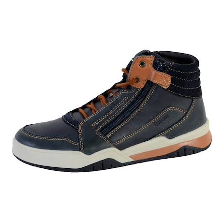 Baskets montantes  à lacets  velours Black avio+Navy lt brown 6 - vertbaudet enfant 
