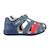 Sandales en cuir  à scratch Marine claire rouge 3 - vertbaudet enfant 