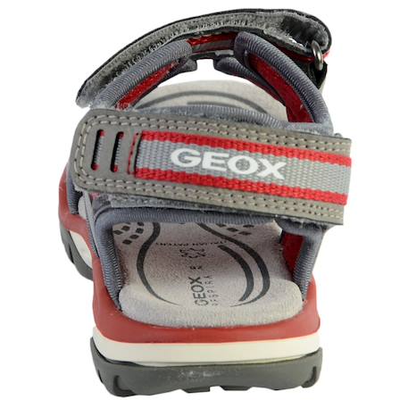 Sandales  à scratch Grey red 3 - vertbaudet enfant 