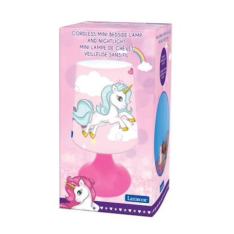 Mini lampe de chevet veilleuse sans fil licorne Rose 3 - vertbaudet enfant 