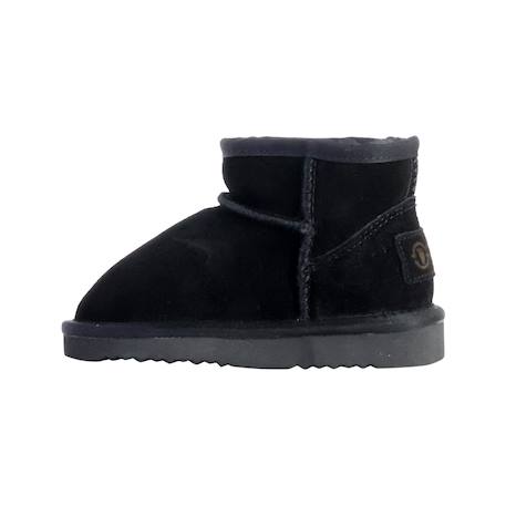 Bottines en cuir à enfiler Noir 2 - vertbaudet enfant 