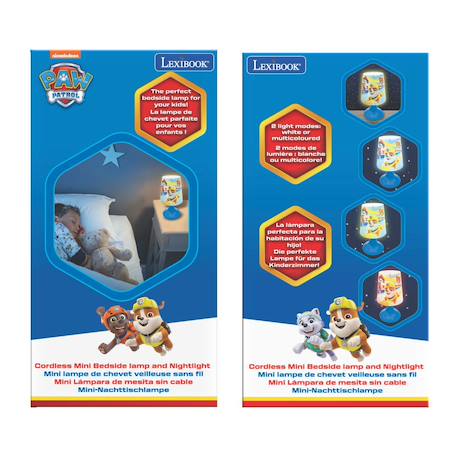 Mini lampe de chevet veilleuse sans fil pat’ patrouille Bleu 4 - vertbaudet enfant 