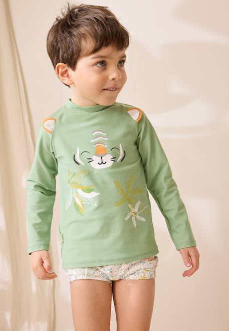 Ensemble De Bain Fille VERTBAUDET - Maillot 1 Pièce + Bonnet Assorti - Motif "Love" Avec Cœur - Tissu élastique (85% Polyamide, 15% élasthanne)