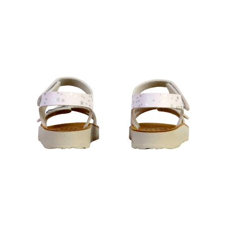 Sandales en cuir  à scratch Blanc+Blanc c1000 4 - vertbaudet enfant 