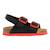 Mules en cuir  à brides Bleu marine+Noir rouge 6 - vertbaudet enfant 