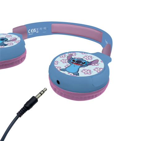 Casque 2 en 1 stitch bluetooth et filaire avec limitation de son Violet 2 - vertbaudet enfant 